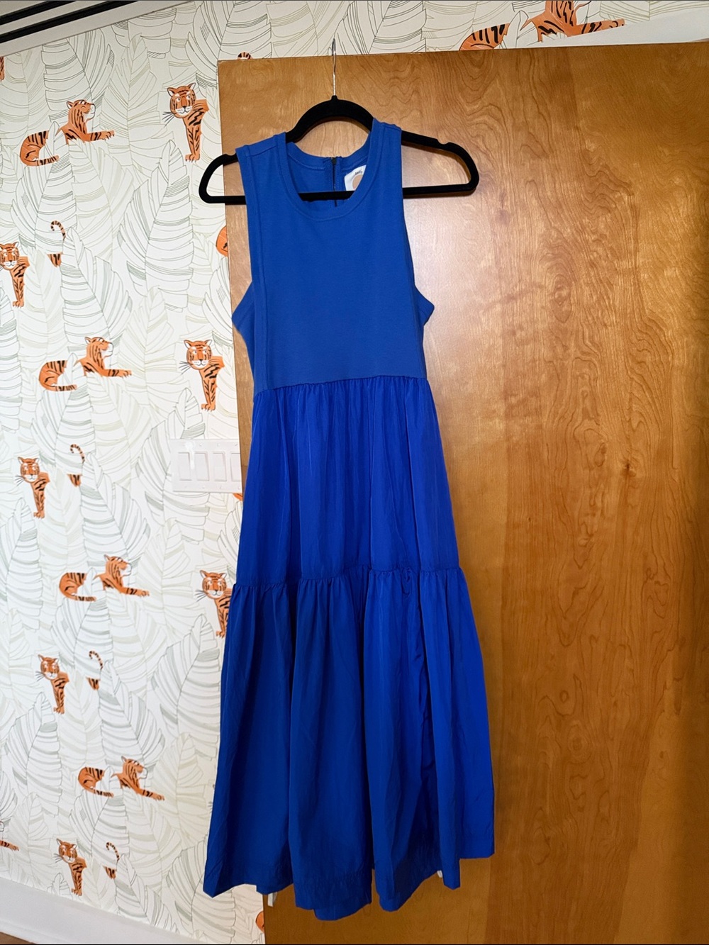 Sleeveless Blue Tiered Maxi Dress - Daily Practice Anthropologie
